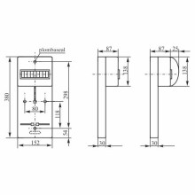 deska elektroměrová TLR 1F s jištěním